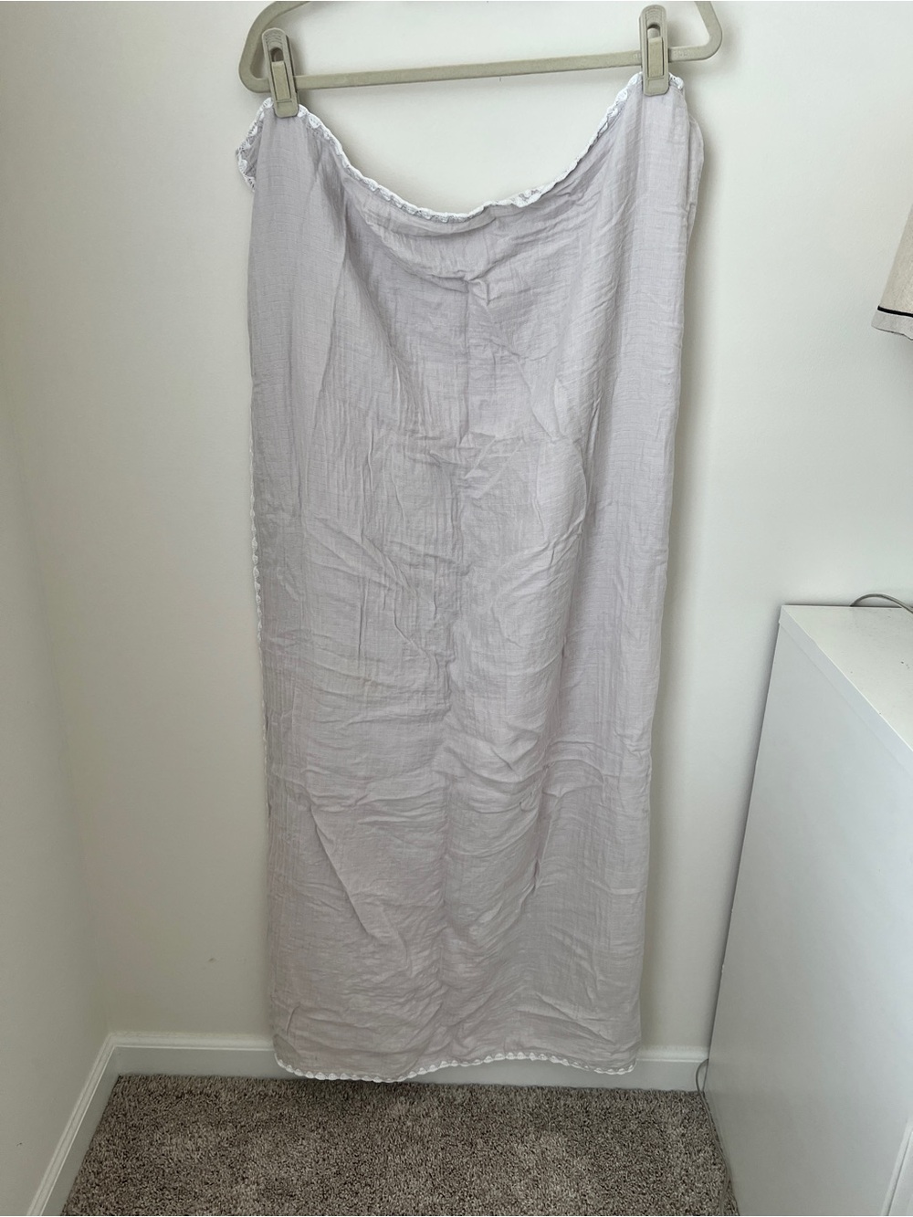 Nate Berkus Baby Swaddle Blanket Gray + White 100% Cotton